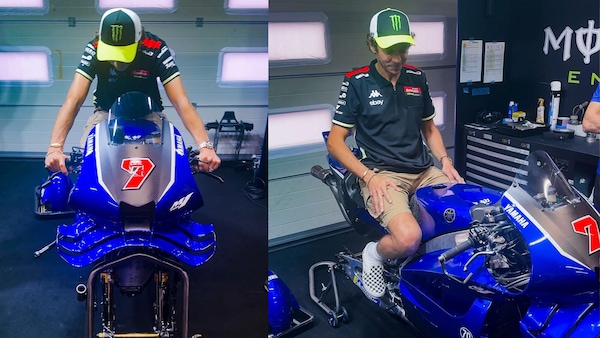 MotoGP: Valentino Rossi incontra la Yamaha M1 V4