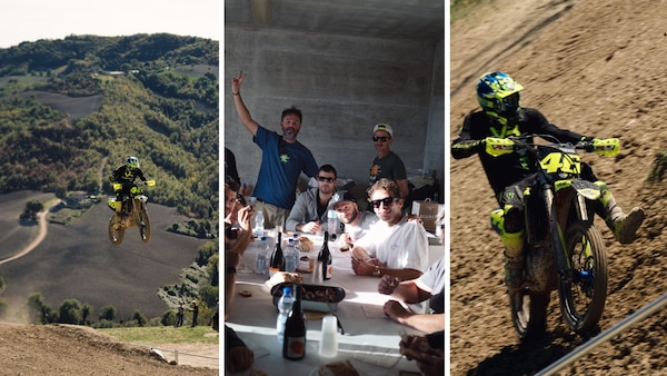 Valentino Rossi e l'allenamento inedito sulla Motocross