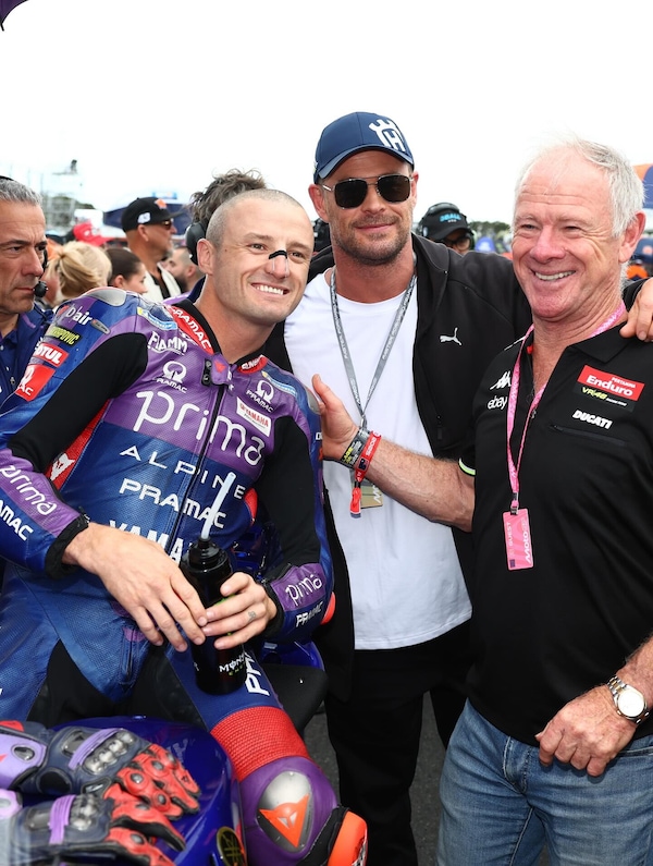 Chris Hemsworth a Phillip Island per la MotoGP