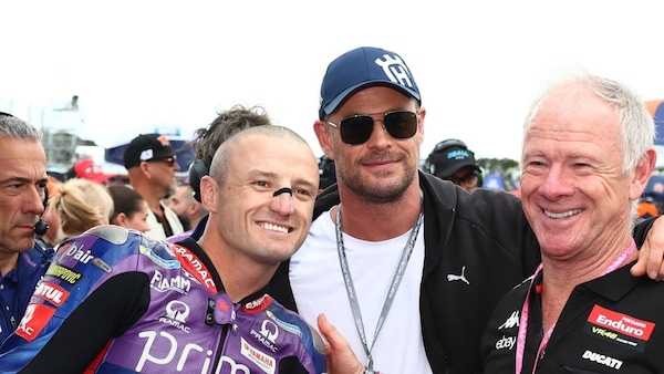 Chris Hemsworth a Phillip Island per la MotoGP