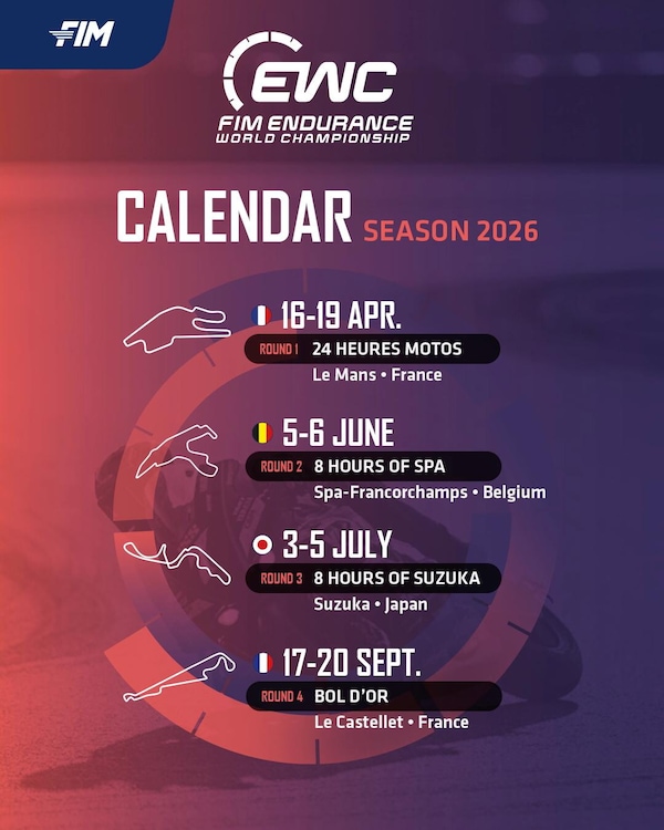 EWC: ufficiale il calendario 2026