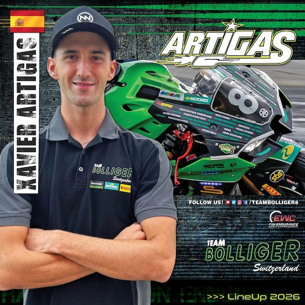 EWC: Xavi Artigas con il team Bolliger Kawasaki