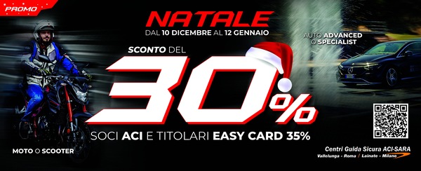 Parte la Promo di Natale nei Centri Guida Sicura ACI