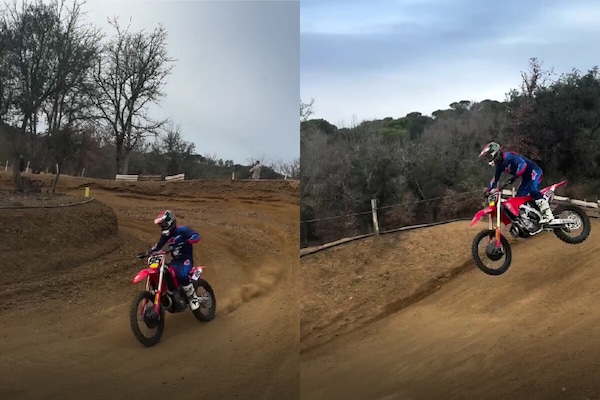 Jonathan Rea debutta sulla Honda... da cross