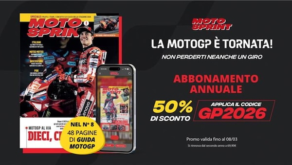 La MotoGP è tornata! Approfitta dello sconto del 50% sull'abbonamento digitale