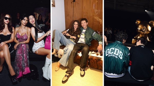 Valentino Rossi insieme a Mia Khalifa, Anna Pepe e Annalisa ad una sfilata: ecco cosa è successo