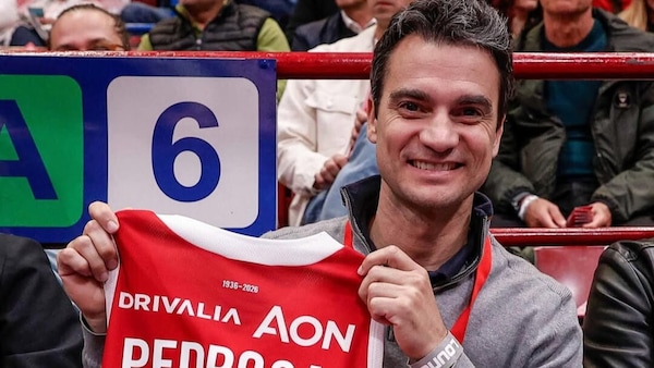 Dani Pedrosa ospite dell'Olimpia Milano con altre stelle dello sport