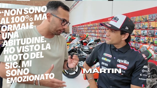 Martin: “Non sono al 100% ma ormai è una abitudine. Ho visto la moto del Sic, mi sono emozionato"