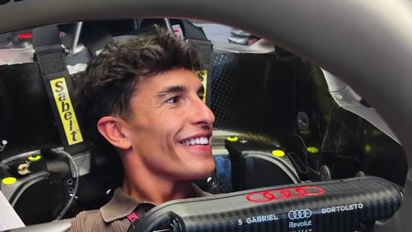 Dalla MotoGP alla Formula 1: Marc Márquez sulla Audi di Gabriel Bortoleto a Barcellona
