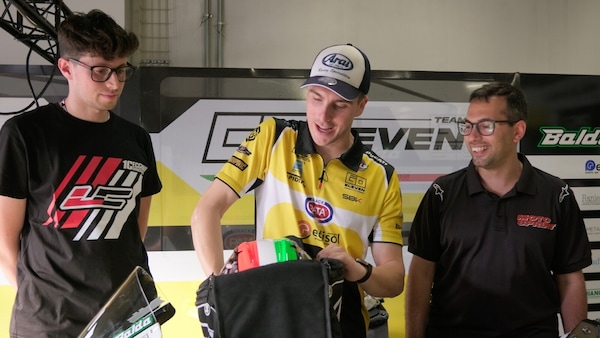Baldassarri pronto a "fare legna": ecco il casco speciale per Misano