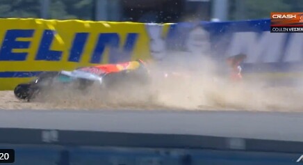 Rocambolesco incidente in Moto2, finisce violentemente nella ghiaia: ecco tutte le foto