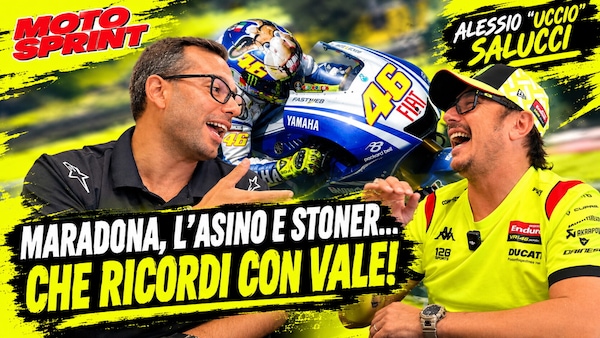 "Uccio" Salucci: "A Vale ho detto 'sei scemo' per il casco con l'asino. Bulega? Ora parlano i risultati"