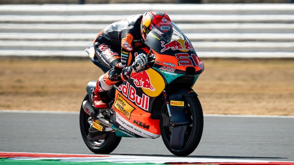 Moto3, GP Misano: Uriarte al comando nelle FP2 bagnate, Pini 7°