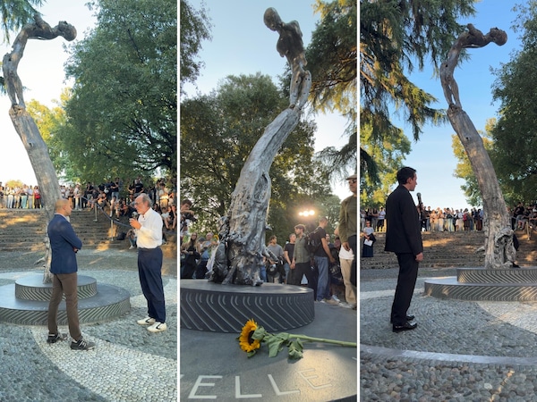Milano ricorda Luca Salvadori, svelata la statua “Le pieghe”