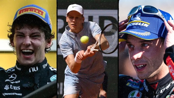 Jannik Sinner, Marco Bezzecchi e Kimi Antonelli: il trio che ha acceso il 2026, tra trionfi e frenate