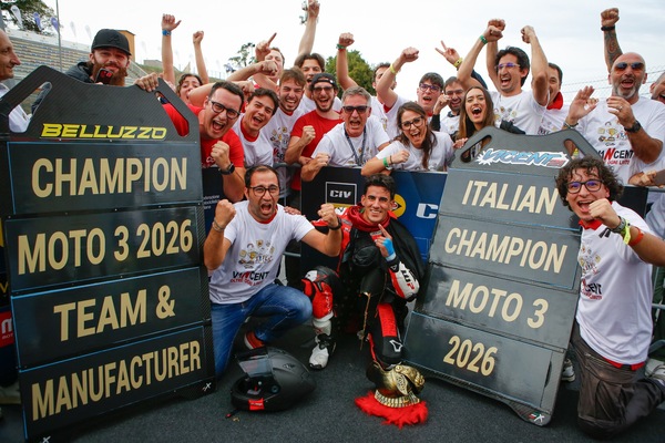 CIV, vittoria di gara e titolo Moto3 per Vicente Pérez Selfa a Vallelunga, Moto4 Italy Cup al cardiopalma